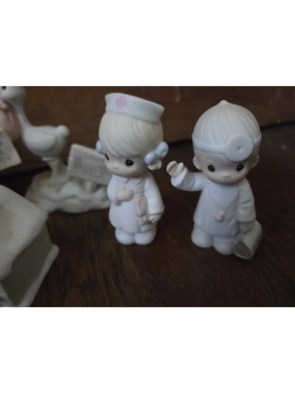 Vtg Enesco Precious Moments Sugar Town Doctors Office 7 Piece Collectors Set